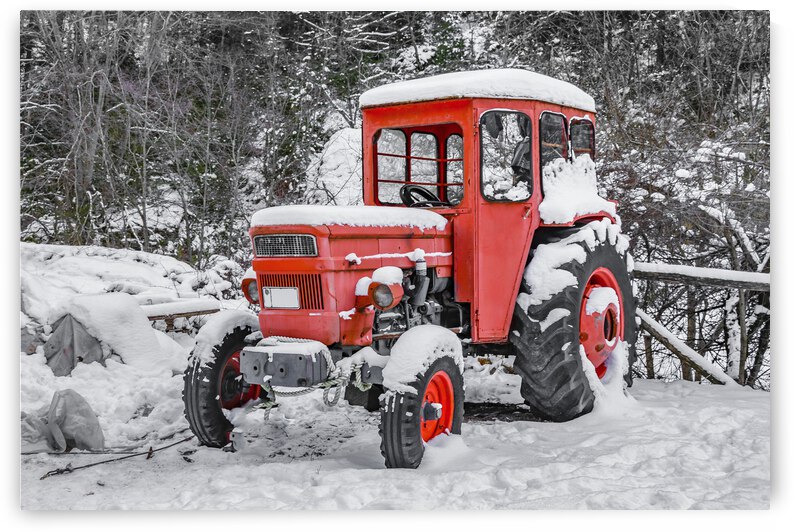 Tractor Parked Olympus Mount National Park Greece by Daniel Ferreia Leites Ciccarino