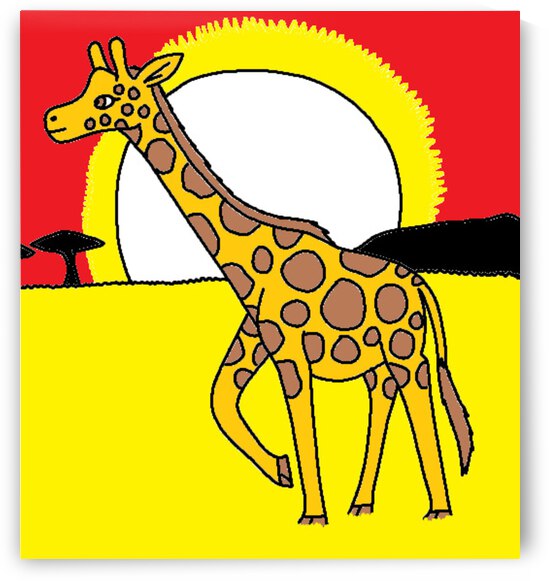 reticulated giraffe on the african plains by Liam Frew