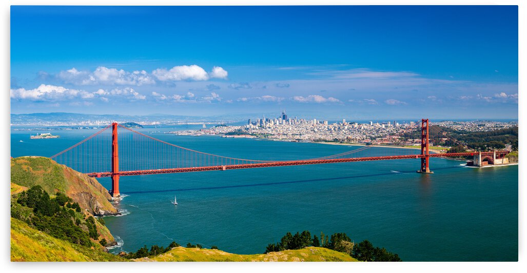 The Golden Gate Bridge and San Francisco by Steve Heap