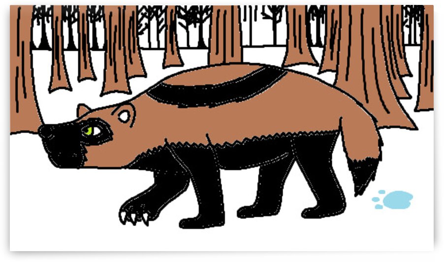 wolverine in the russian forest by Liam Frew