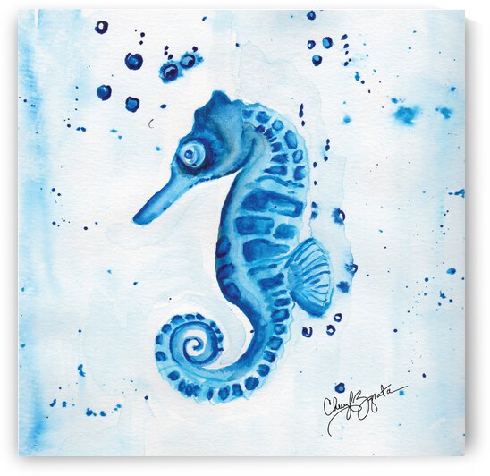Blue Seahorse by Cheryl Zapata