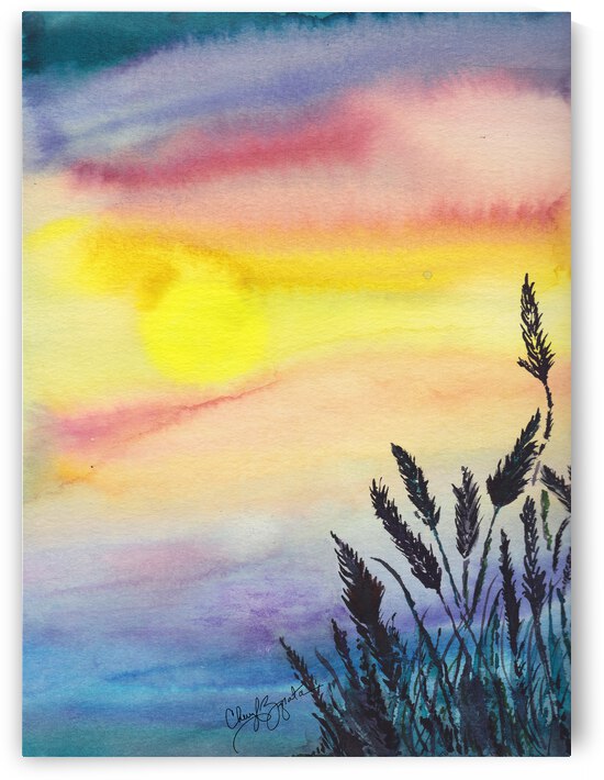 Vibrant Marsh Sunset by Cheryl Zapata