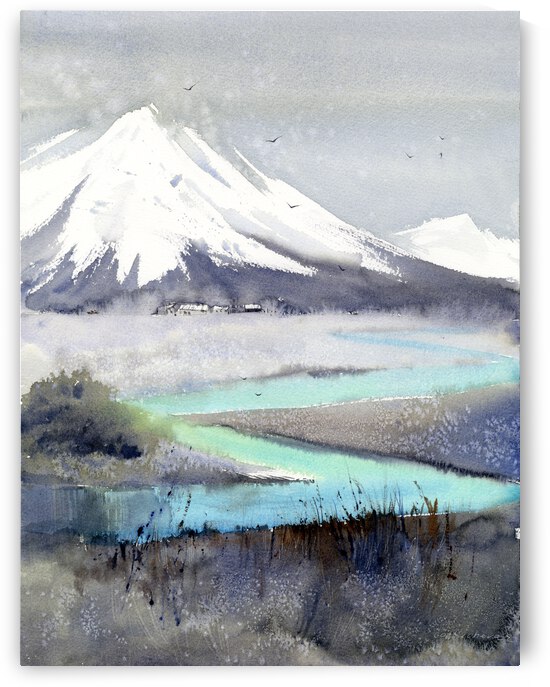 Turquoise mountain river by Eugenia Gorbacheva