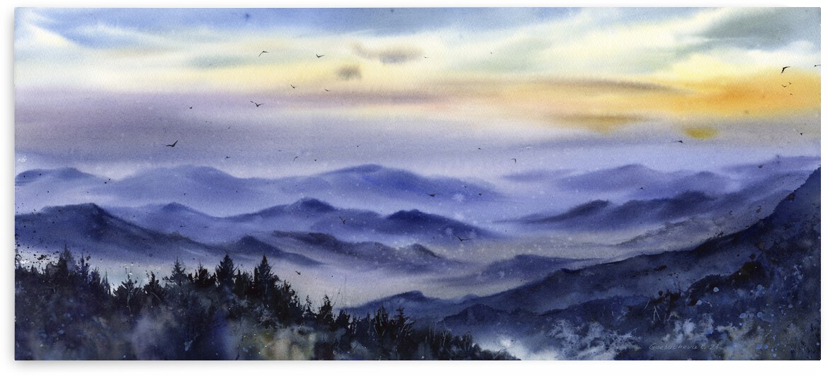 Blueberry mountains by Eugenia Gorbacheva