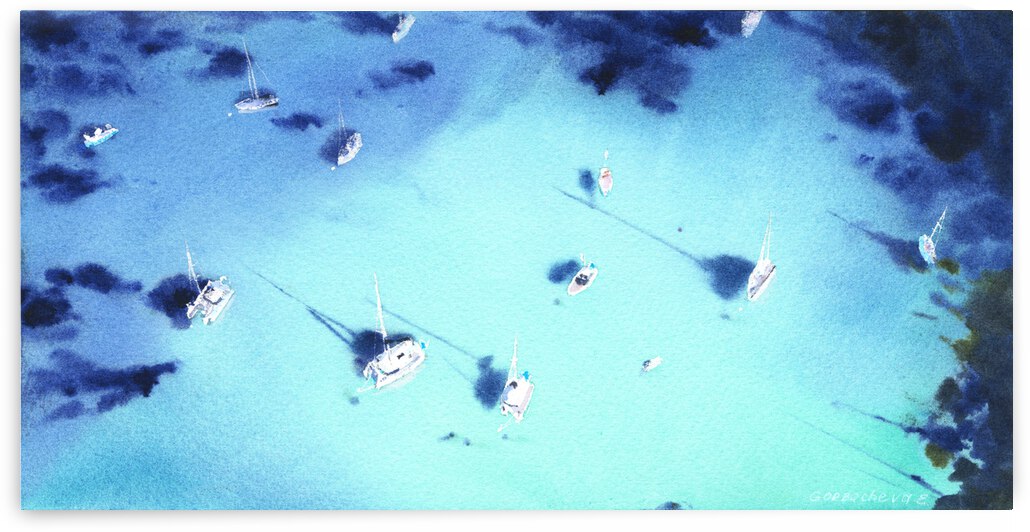 Seaside from a height of flight 2 by Eugenia Gorbacheva