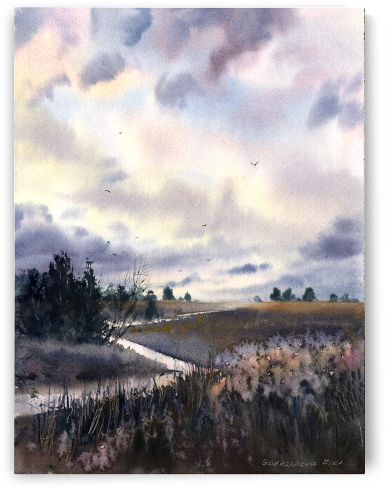 Field and clouds 3 by Eugenia Gorbacheva