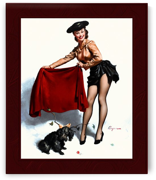 Aw Come On by Gil Elvgren Remastered Vintage Art Xzendor7 Reproductions by xzendor7