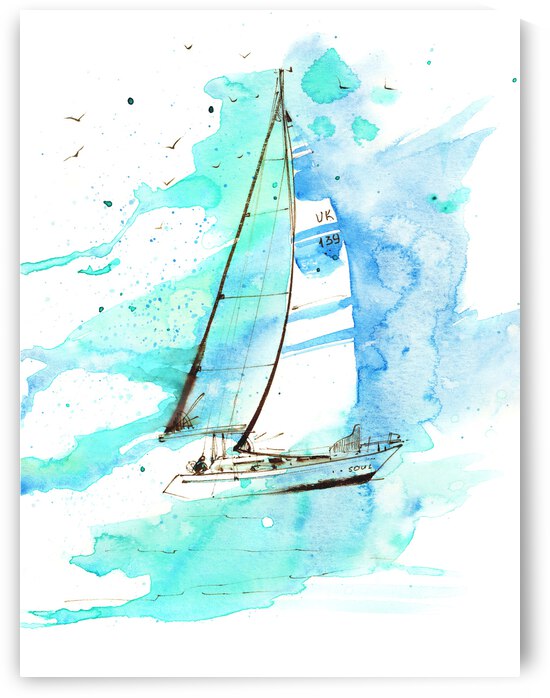Sailboat 1 by Eugenia Gorbacheva