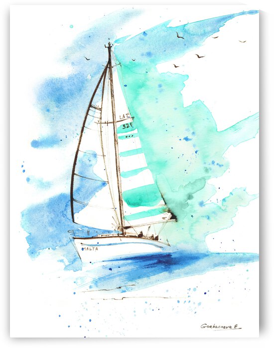 Sailboat 2 by Eugenia Gorbacheva