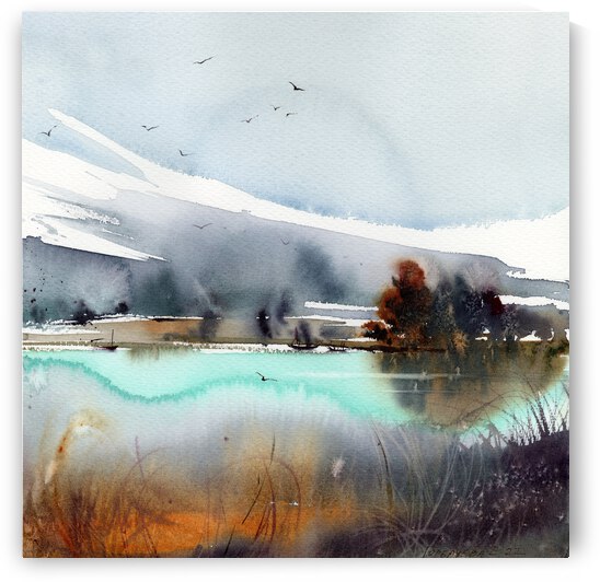 Fall mountain lake 2 by Eugenia Gorbacheva