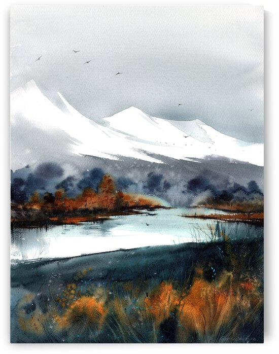 Fall mountain river 2 by Eugenia Gorbacheva