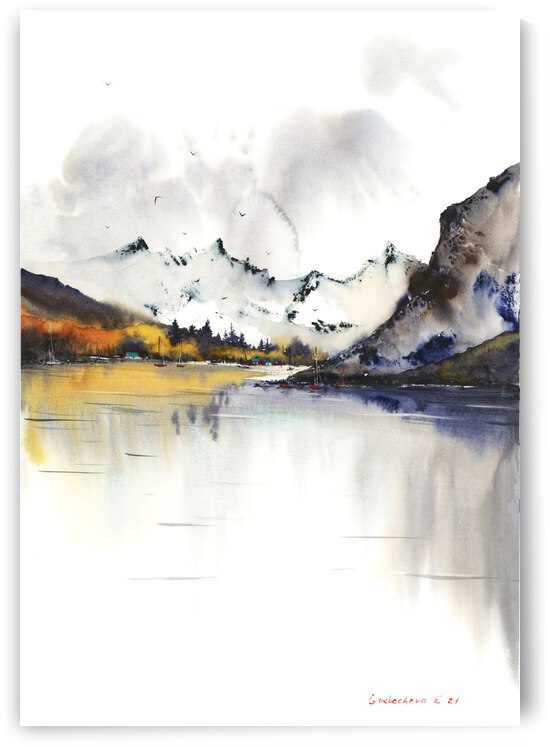 Mountain Lake 1 by Eugenia Gorbacheva