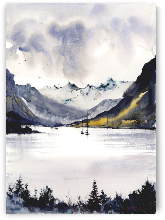 Mountain Lake 3 by Eugenia Gorbacheva