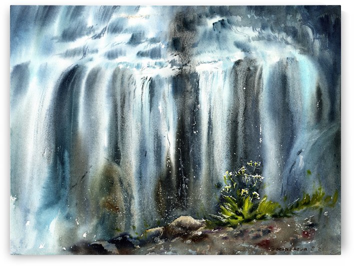 Tropical waterfall by Eugenia Gorbacheva