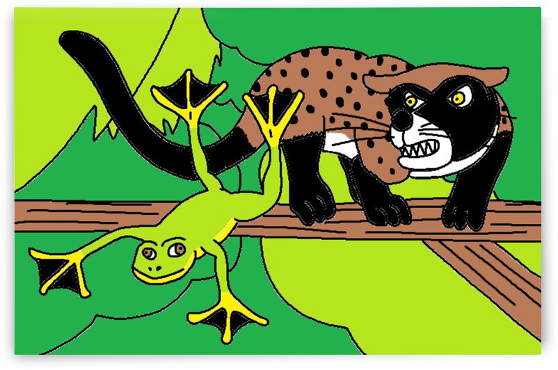 a wallace s flying frog escapes an asian palm civet by Liam Frew