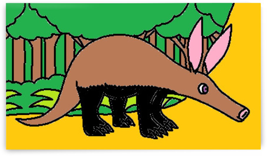an aardvark in the congo rainforest by Liam Frew