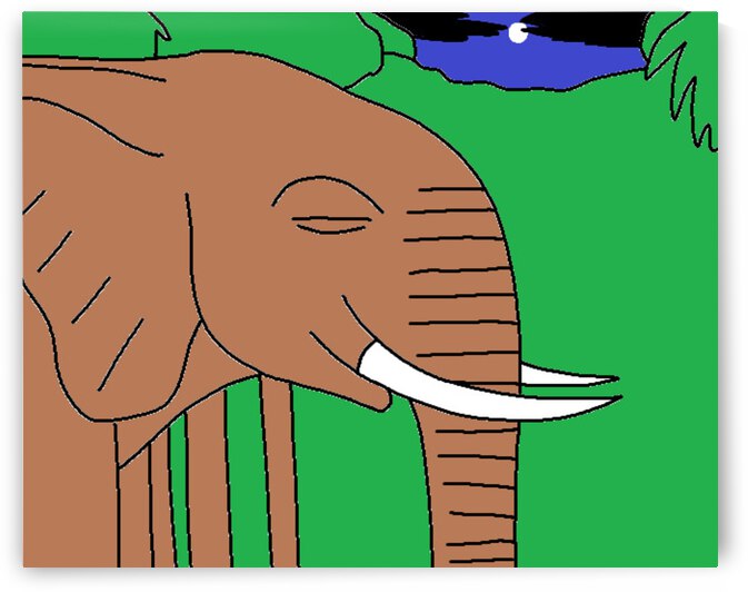 an african forest elephant sleeps by Liam Frew