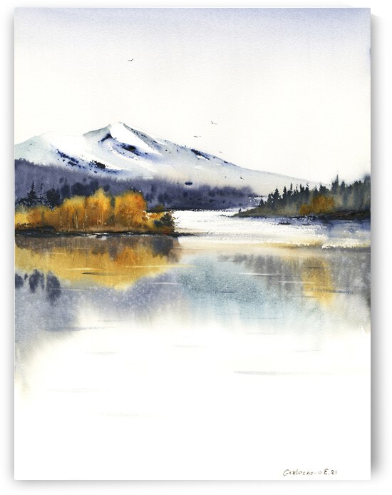 Autumn mountain lake 2 by Eugenia Gorbacheva