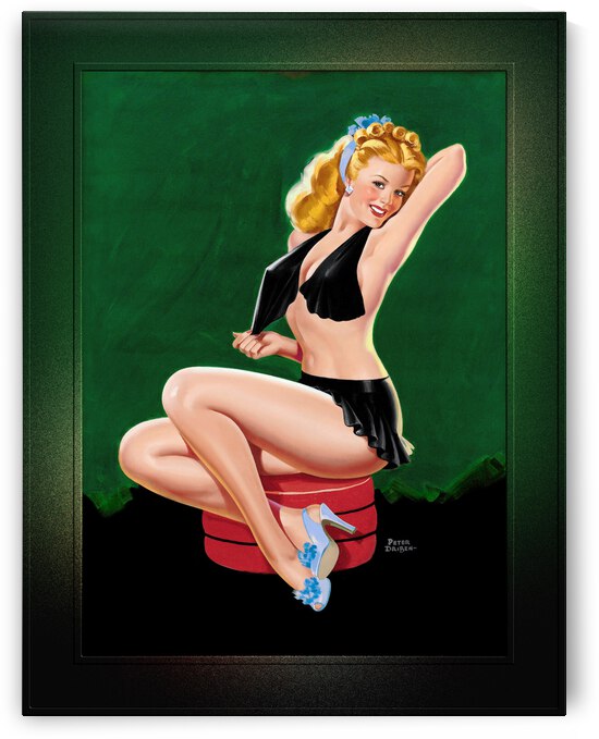 A Revealing Blonde by Peter Driben Remastered Vintage Art Xzendor7 Reproductions by xzendor7
