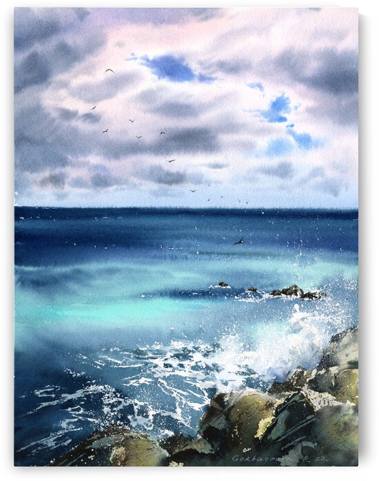 Waves and rocks by Eugenia Gorbacheva