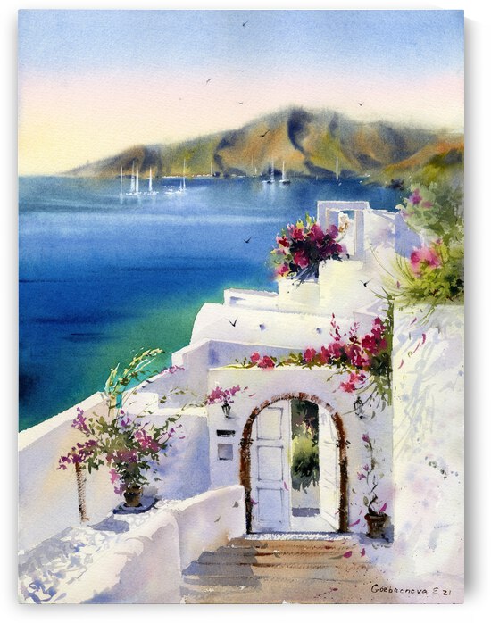 Santorini island Greece 2 by Eugenia Gorbacheva