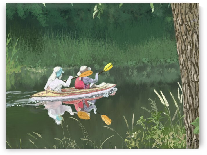 Kayak  a deux  by Coloriflam