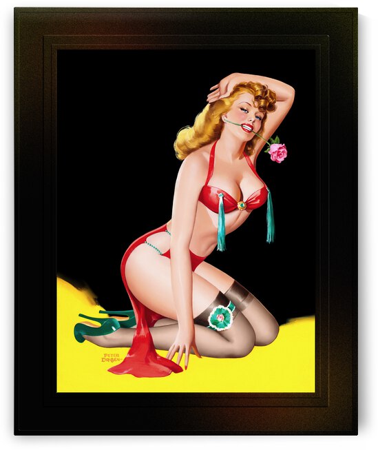 A Single Rose by Peter Driben Remastered Vintage Art Xzendor7 Reproductions by xzendor7