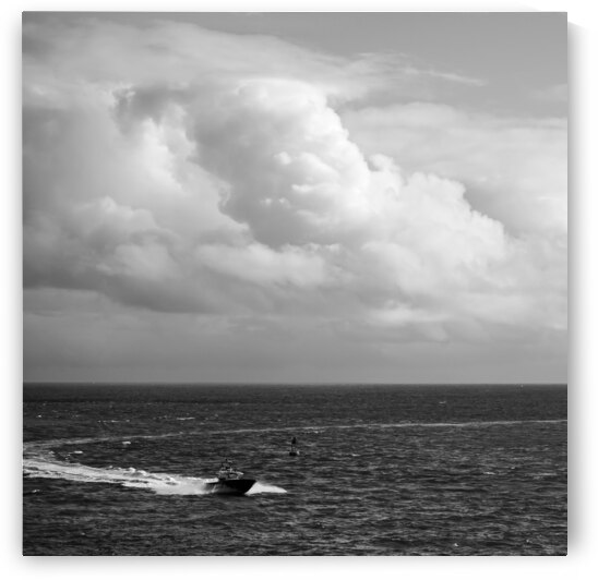 BW Cutting a Fast Track Across the Deep Blue Sea 1 of 2 SQUARE The Sailfish Tournament and Derby Collection Singer Island West Palm Beach Florida by 360 Studios