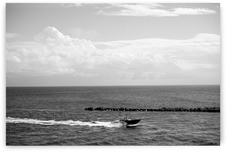 BW Cutting a Fast Track Across the Deep Blue Sea 2 of 2 The Sailfish Tournament and Derby Collection Singer Island West Palm Beach Florida by 360 Studios