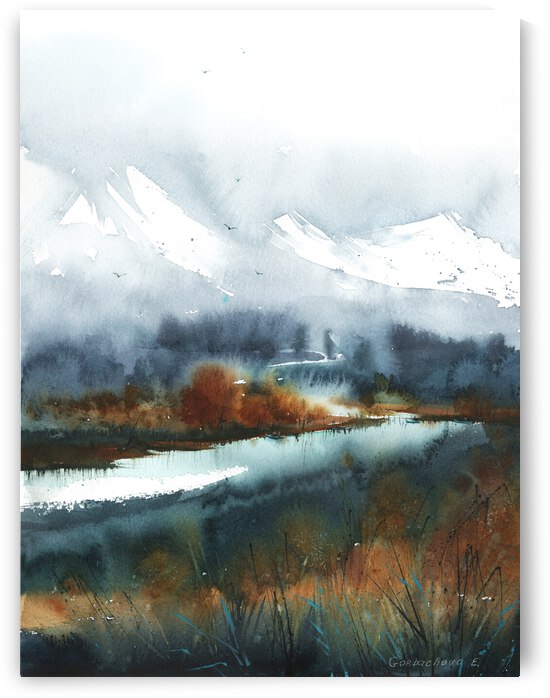 Abstract mountains 1 by Eugenia Gorbacheva