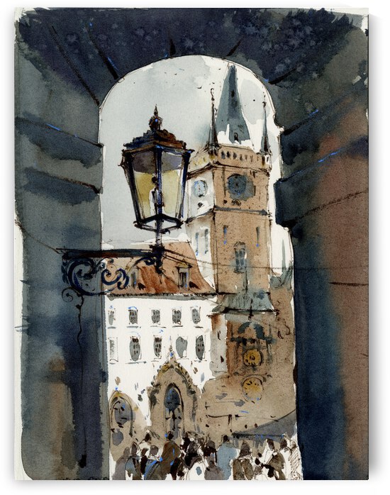 Lamp in Prague by Eugenia Gorbacheva