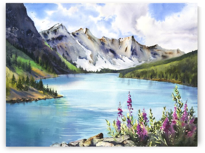 Turquoise lake 1 by Eugenia Gorbacheva