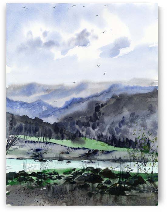 Greenery and mountains 2 by Eugenia Gorbacheva