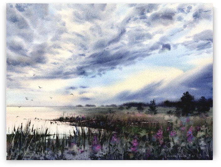 On the shore of the lake by Eugenia Gorbacheva