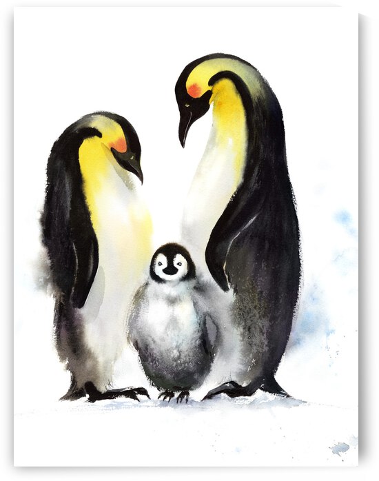 Penguin family by Eugenia Gorbacheva
