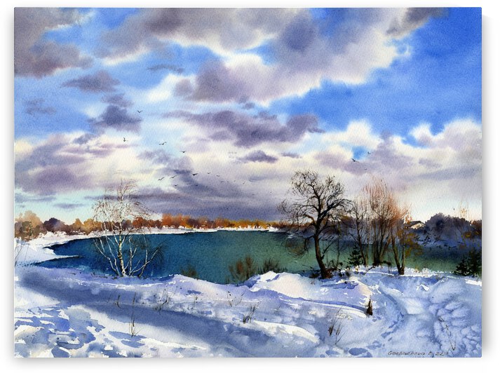 Freezing lake by Eugenia Gorbacheva