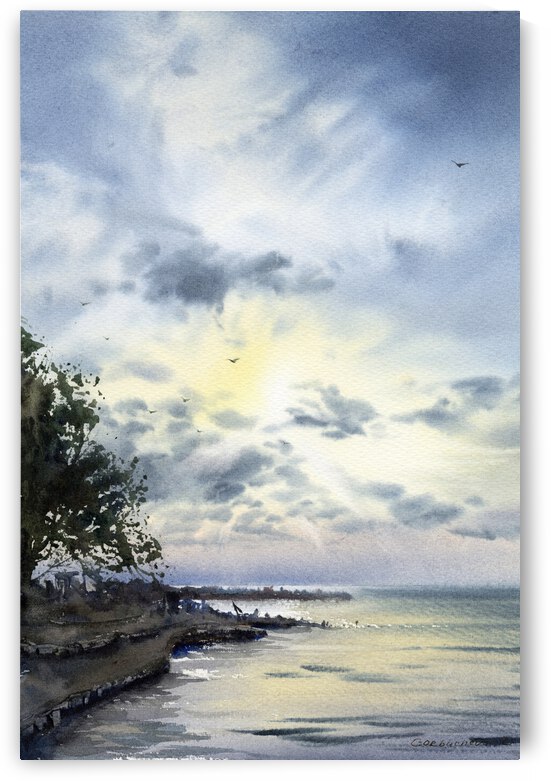 Tree on the shore by Eugenia Gorbacheva