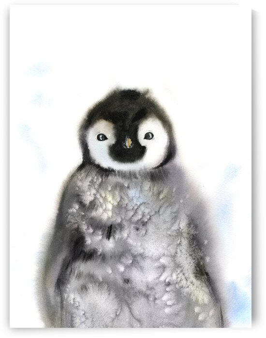 Portrait of a baby penguin by Eugenia Gorbacheva