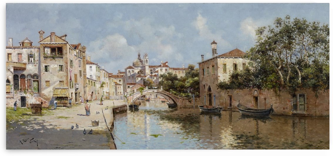 Venetian Canal by Rubens Santoro