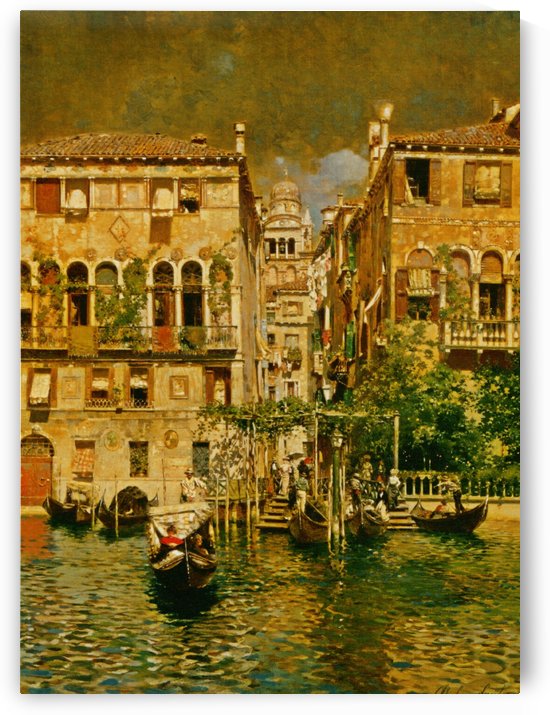 Leaving a Residence on the Grand Canal by Rubens Santoro