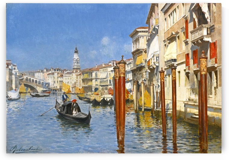 The Grand Canal in Venice by Rubens Santoro