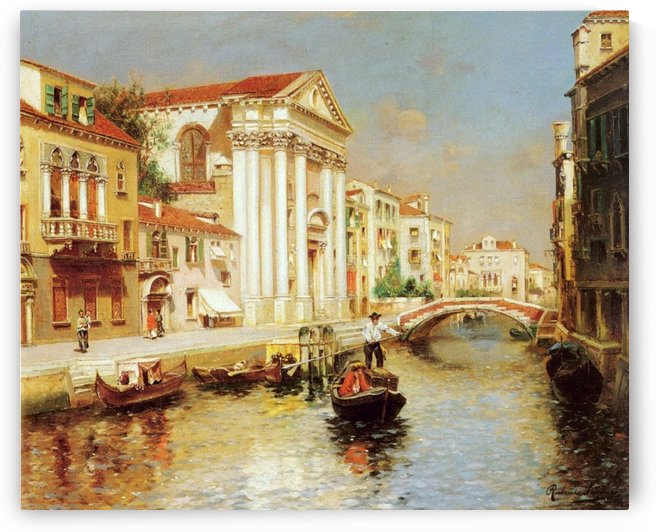 Along the Venetian Canal by Rubens Santoro