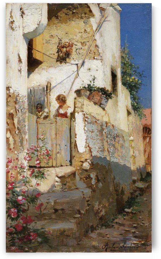 Young girl on Capri by Rubens Santoro