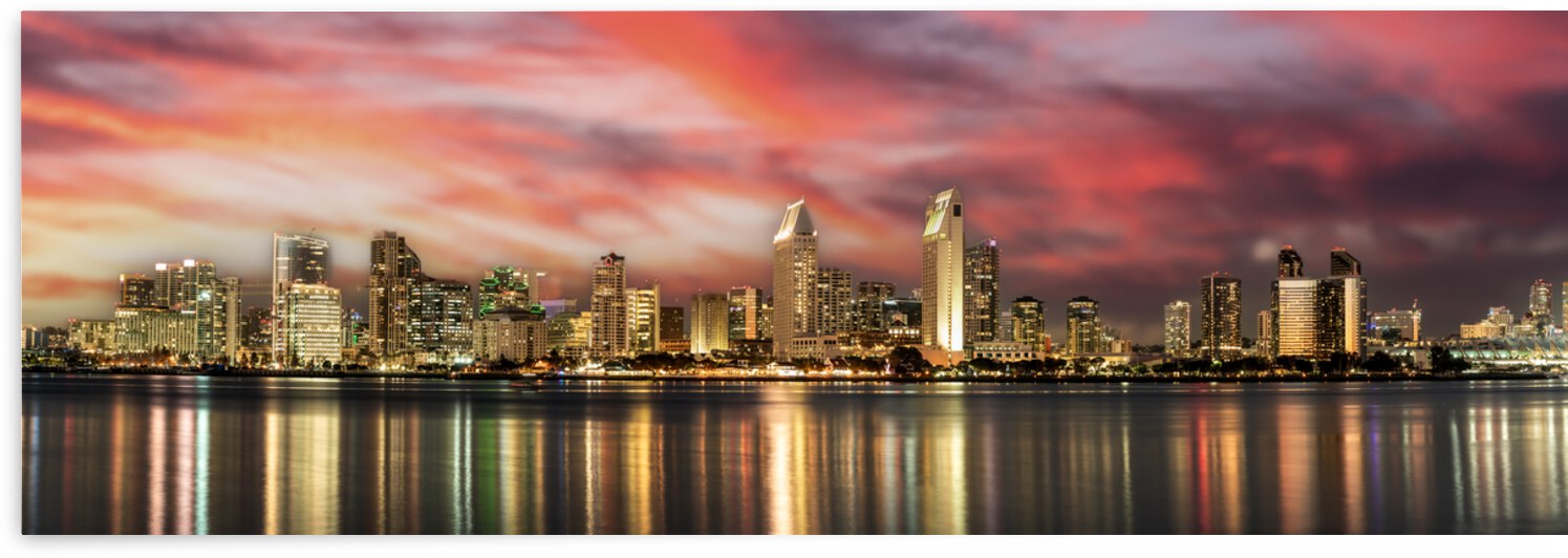 San Diego Skyline Sunset by Darren Jackson