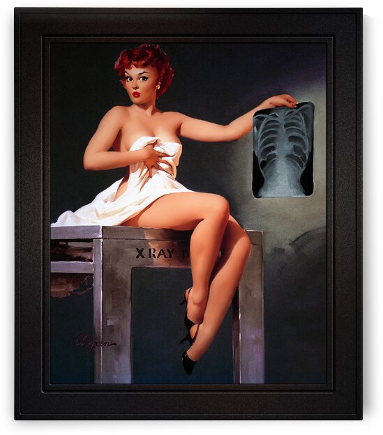 The Inside Story by Gil Elvgren Remastered Vintage Retro Xzendor7 Art Reproductions by xzendor7