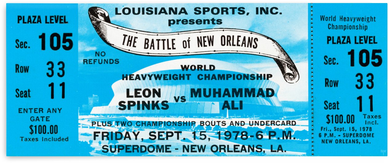 1978 Muhammad Ali vs. Leon Spinks Heavyweight Boxing Championship by Row One Brand