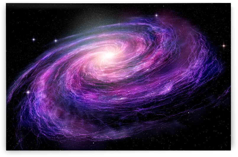 Spiral Galaxy in deep spcae 3D illustration by Alex Mit