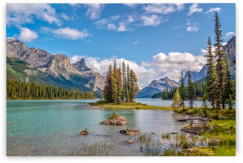 Spirit island Maligne lake Canada by DELPHIMAGES