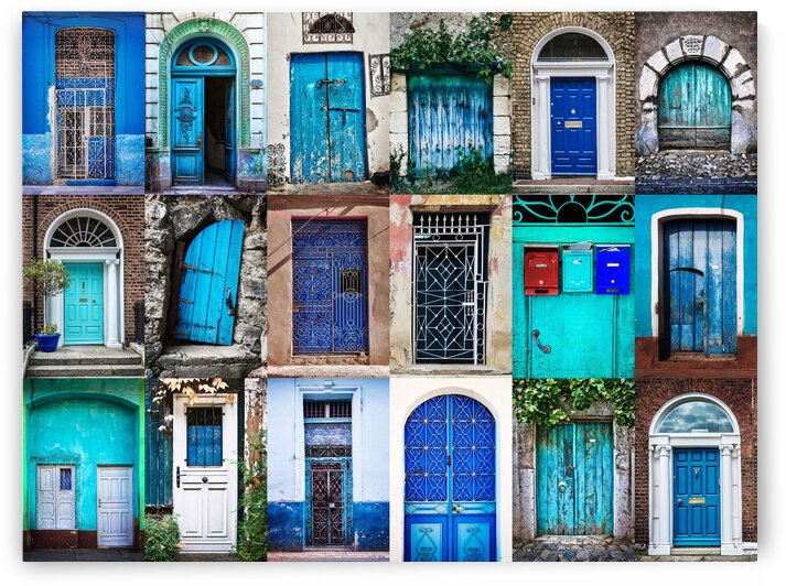 Collection of blue doors by DELPHIMAGES