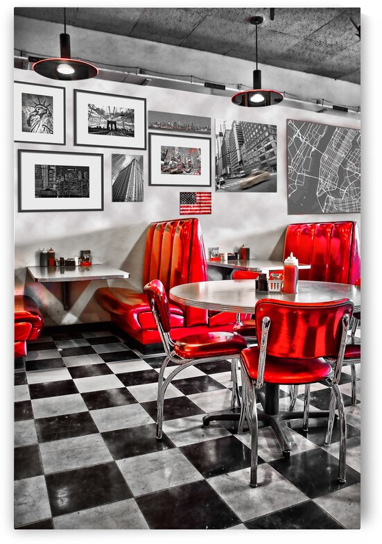 Classic American Diner restaurant by DELPHIMAGES